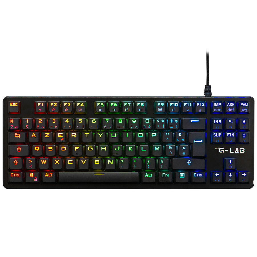 Clavier PC The G-Lab Keyz Platinium TKL - Outemu Low Profile Red