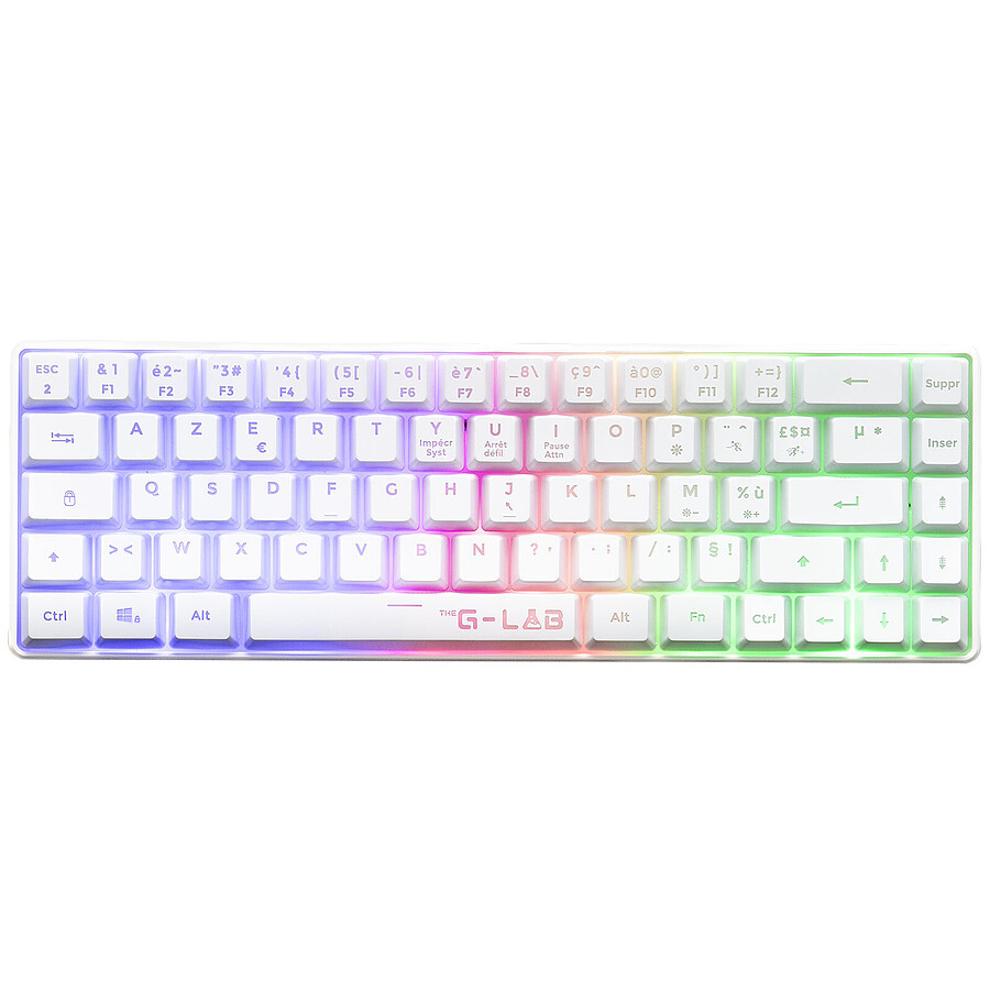 Clavier PC The G-Lab Keyz Hydrogen Wireless - Blanc