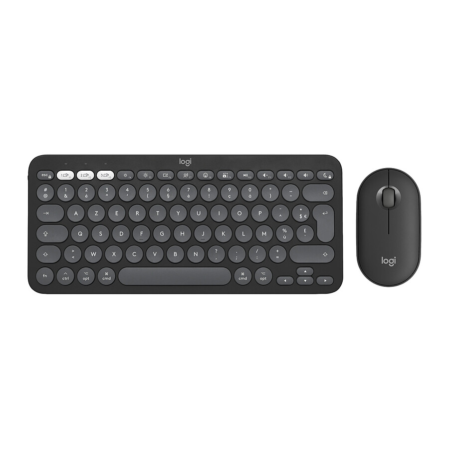 Clavier souris bureautique Logitech Pebble 2 Combo for Mac