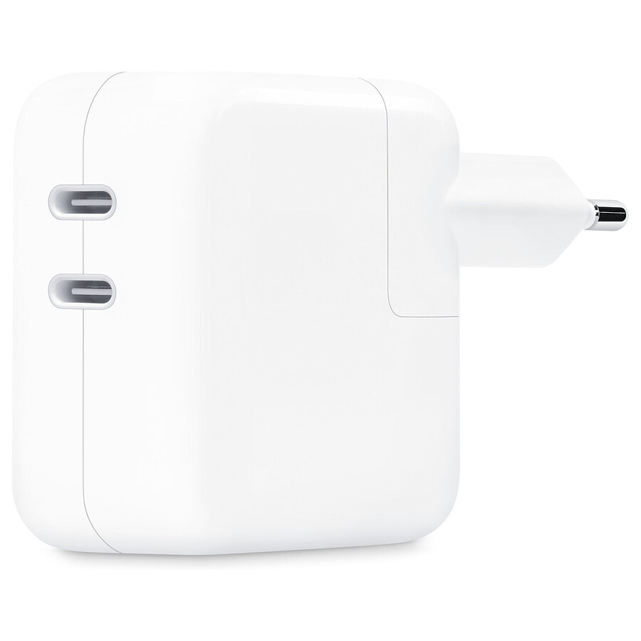Chargeur Apple Adaptateur secteur double USB-C 35W Blanc - 2024