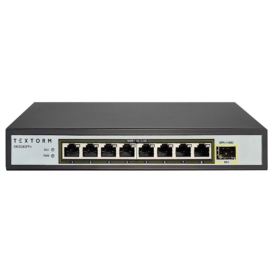 Switch et Commutateur TEXTORM Switch 1G/2.5G 8 ports avec SFP+ 10G