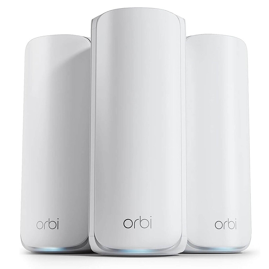 Routeur et modem Netgear Orbi WiFi 7 Série 870 + 2 Satellites - RBE873 - Blanc