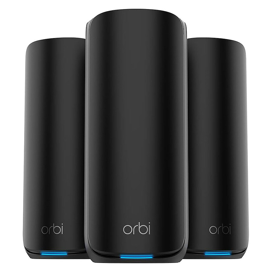 Routeur et modem Netgear Orbi WiFi 7 Série 870 + 2 Satellites - RBE873 - Noir