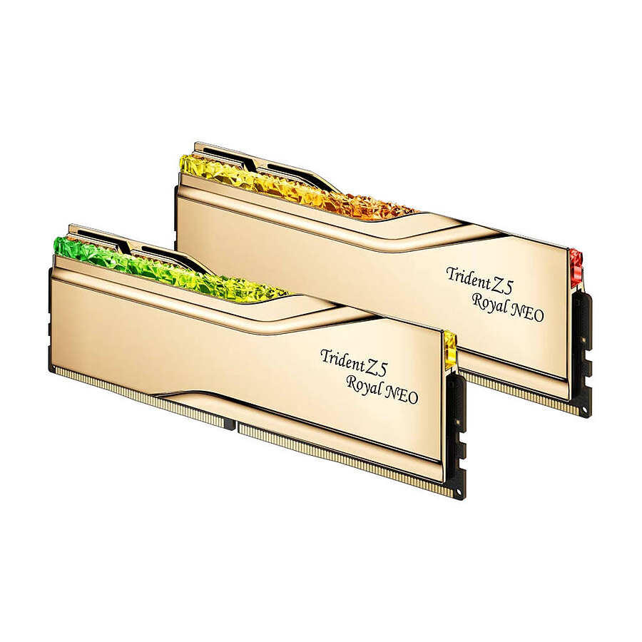 Mémoire G.Skill Trident Z5 Royal Neo Or - 2 x 48 Go (96 Go) - DDR5 6000 MHz - CL28