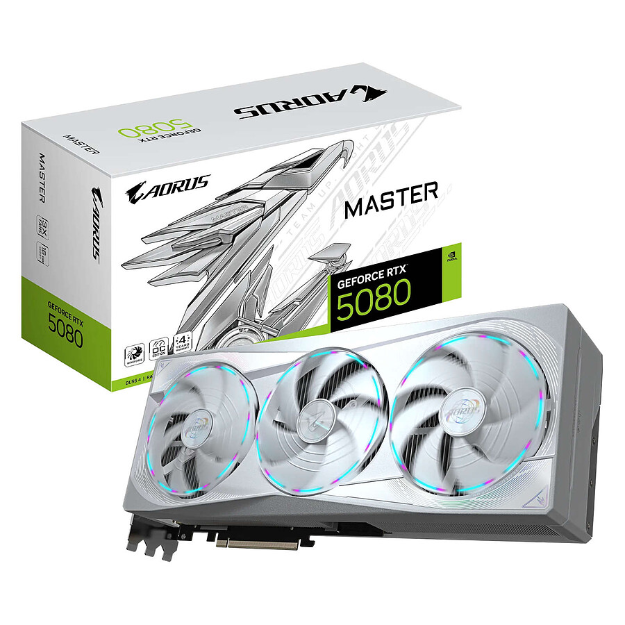 Carte graphique Gigabyte AORUS GeForce RTX 5080 MASTER ICE 16G - Occasion
