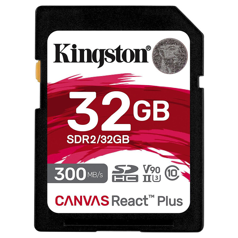 Carte mémoire Kingston SD Canvas React Plus SDR2 - 32GB