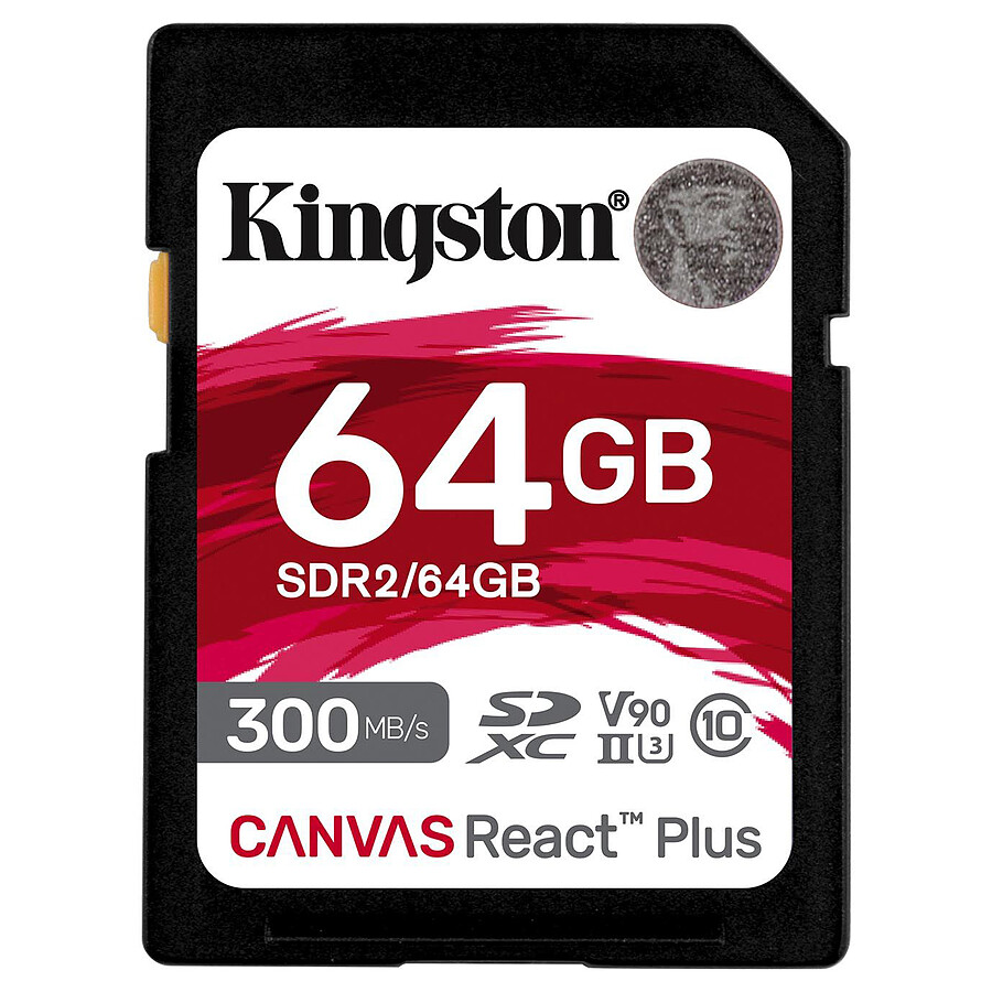 Carte mémoire Kingston SD Canvas React Plus SDR2 - 64GB