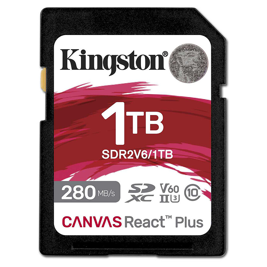 Carte SD Kingston SD Canvas React Plus V60 SDR2V6 - 1TB