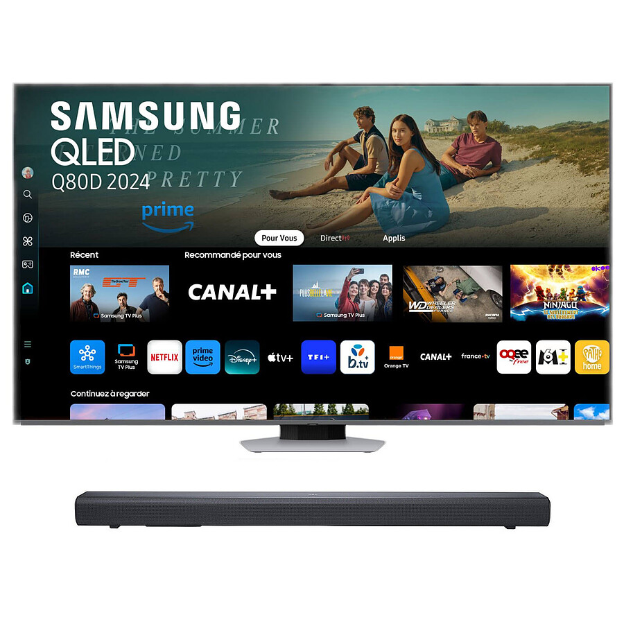 TV Samsung QLED TQ65Q80D + JBL Bar SB510