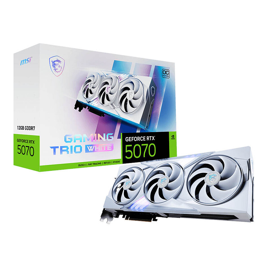 Carte graphique MSI GeForce RTX 5070 12G GAMING TRIO OC WHITE