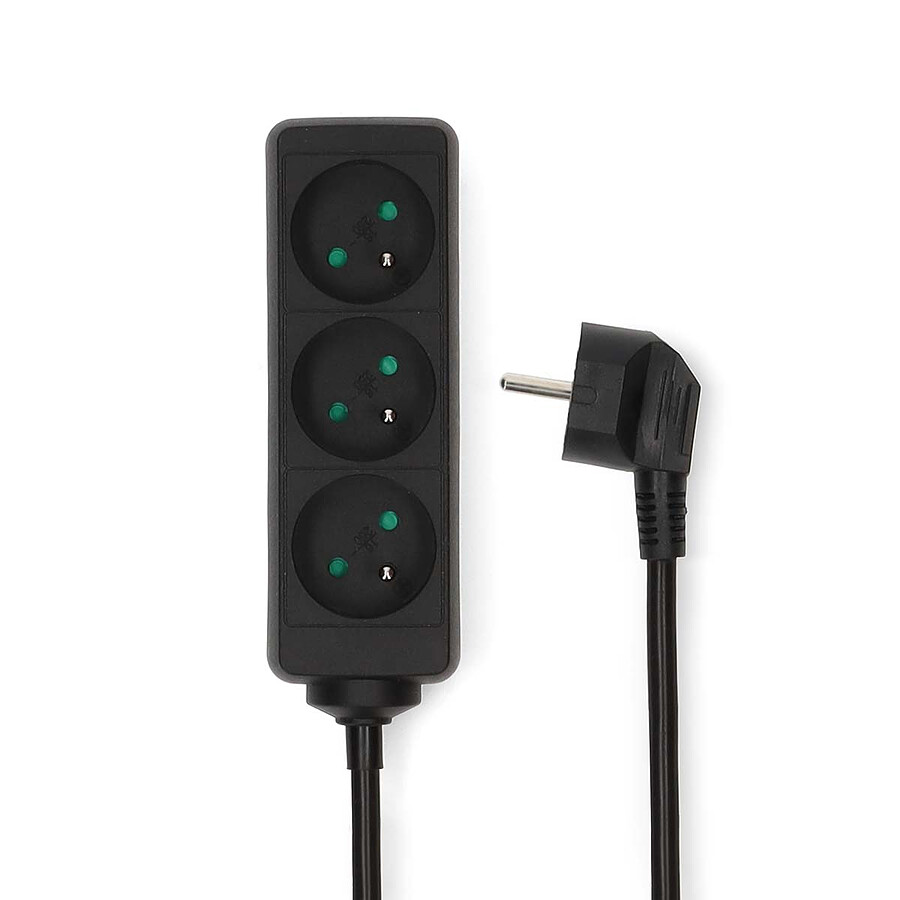 Multiprise Nedis Multiprise 3 prises - Noir