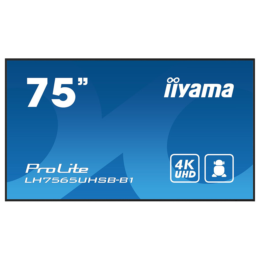 Écran dynamique iiyama 74.5" LED - ProLite LH7565UHSB-B1 - Ecran dynamique 4K UHD 