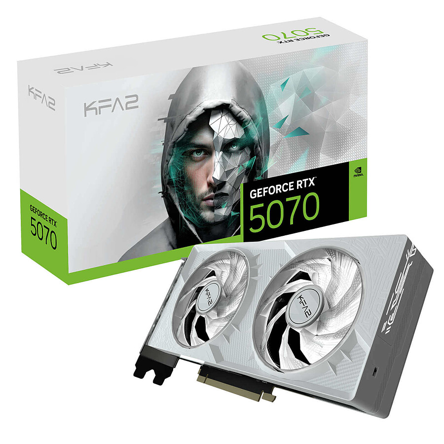 Carte graphique KFA2 GeForce RTX 5070 1-Click OC WHITE