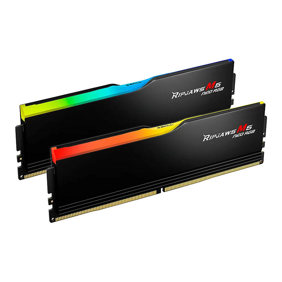 Mémoire G.Skill Ripjaws M5 Neo RGB Black - 2 x 16 Go (32 Go) - DDR5 6000 MHz - CL30