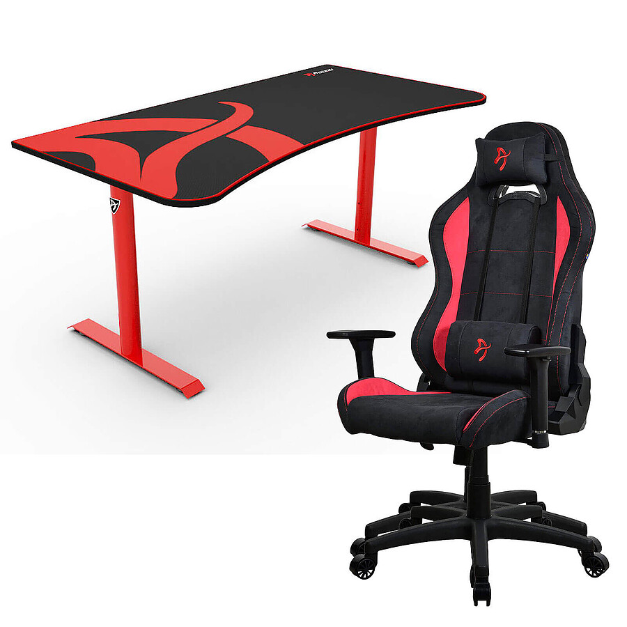 Bureau gamer Arozzi Arena Torretta Desk Bundle - Rouge