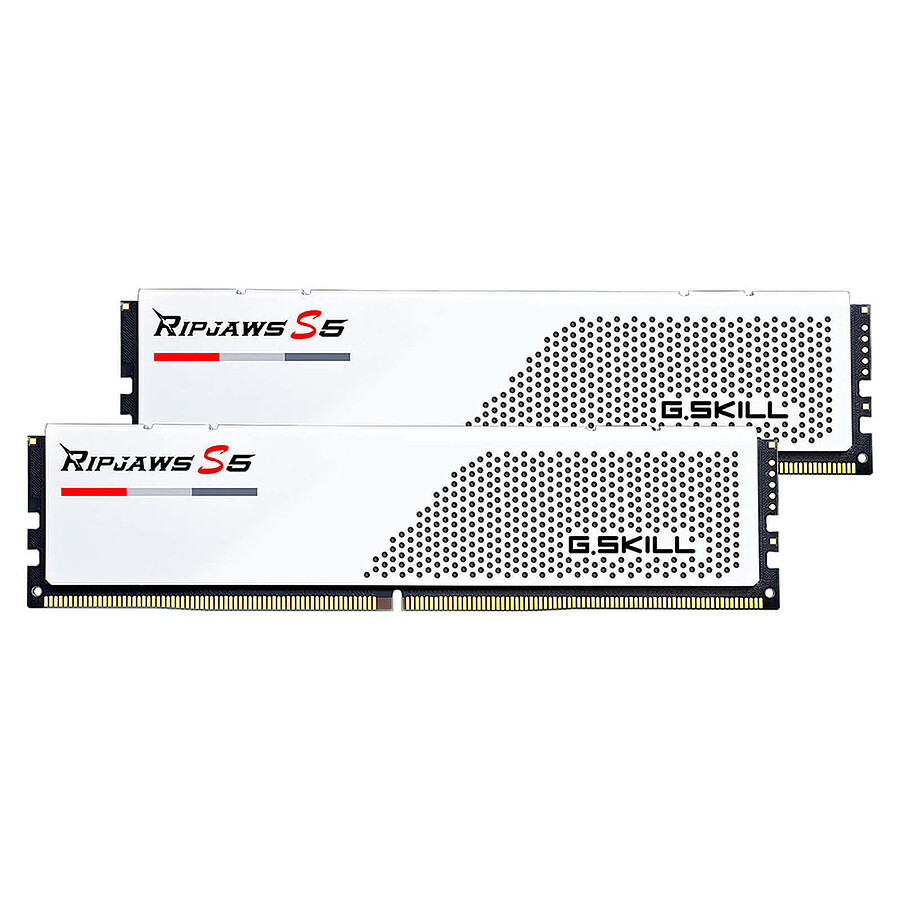 Mémoire G.Skill Ripjaws S5 White - 2 x 24 Go (48 Go) - DDR5 6000 MHz - CL30