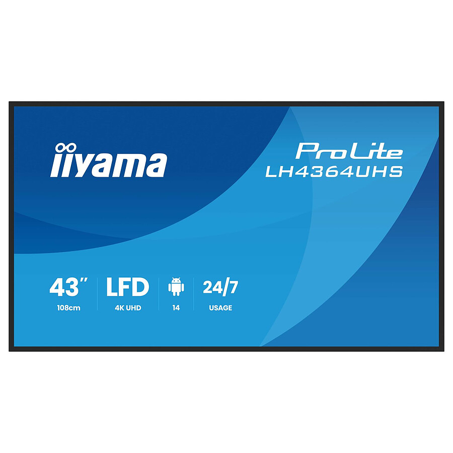 Écran dynamique iiyama 42.5" LED - ProLite LH4364UHS-B1AG - Ecran dynamique 4K UHD   