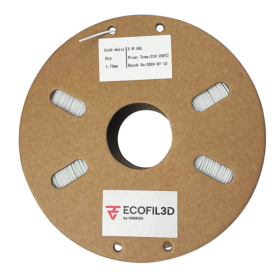 Filament 3D ECOFIL3D PLA Eco 1.75 mm - Blanc froid