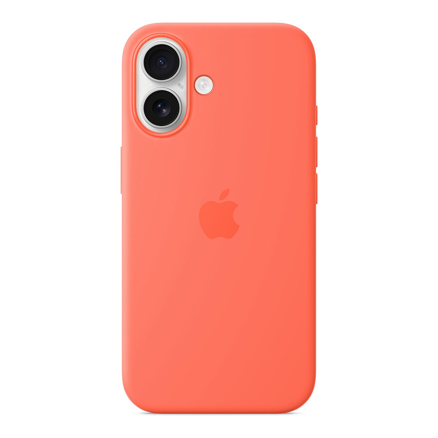 Coque et housse Apple Coque en silicone avec MagSafe pour iPhone 16 - Tangerine 