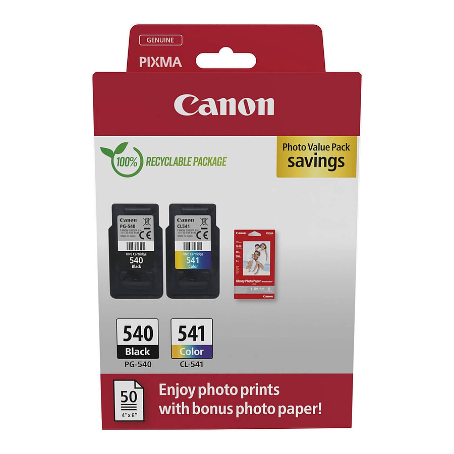 Cartouche d'encre Canon PG-540 + CL-541 - Multipack