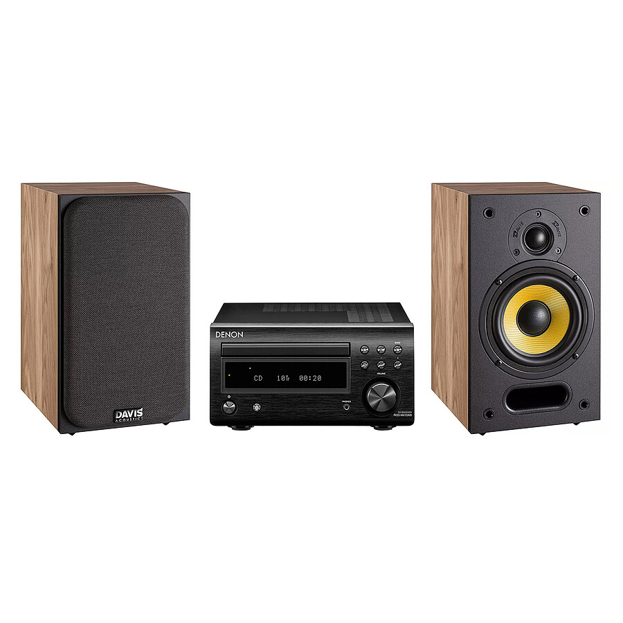 Mini-chaine Denon RCD-M41DAB Noir + Davis Acoustics Ariane 1 Chêne clair
