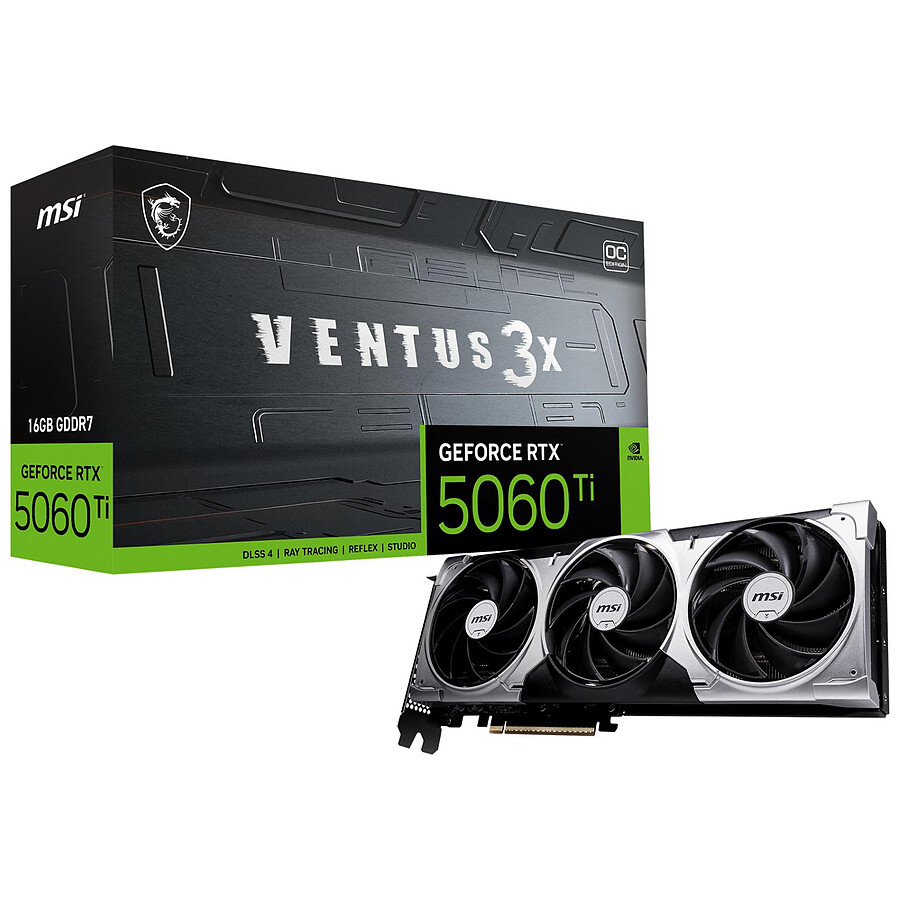 Carte graphique MSI GeForce RTX 5060 Ti 16G VENTUS 3X OC PLUS