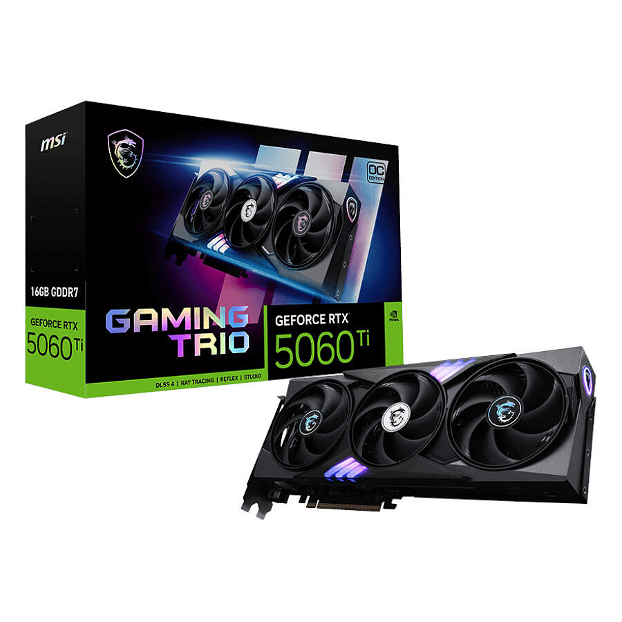 Carte graphique MSI GeForce RTX 5060 Ti 16G GAMING TRIO OC