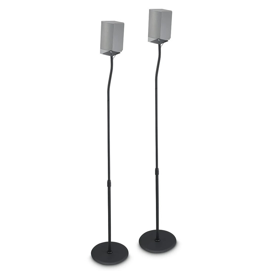Support enceinte Hama Supports pieds ajustables en hauteur pour enceintes Noir