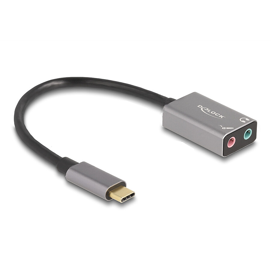 Carte son DeLock Carte son externe USB-C avec câble 15 cm