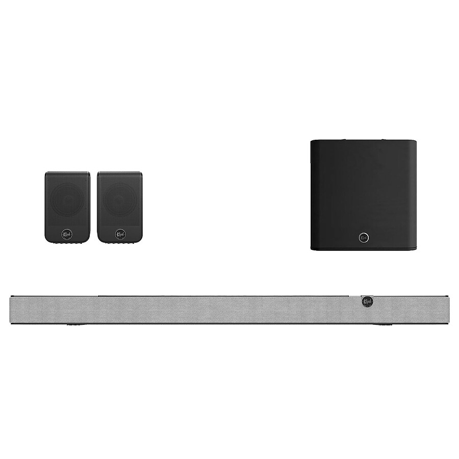 Barre de son Klipsch Flexus Core 200 Sound Bar Noyer + Flexus Surrounds 100 + Flexus Sub 100