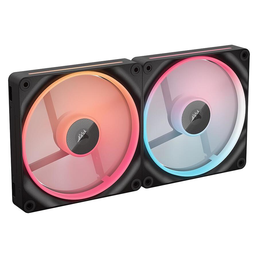 Ventilateur Boîtier Corsair iCUE LINK LX140-R RGB Dual Pack - Noir + iCUE LINK System Hub