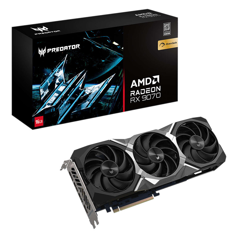 Carte graphique Acer Predator BiFrost Radeon RX 9070 OC 16 Go