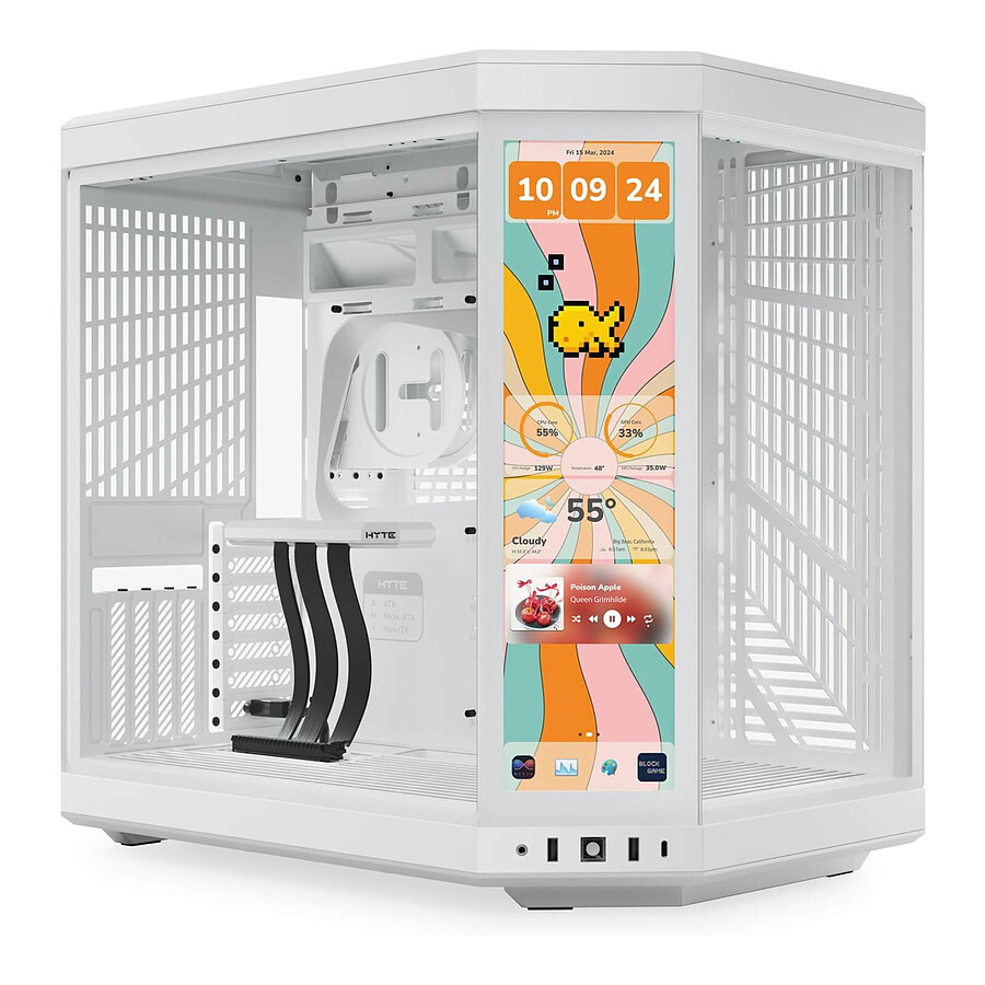 Boîtier PC Hyte Y70 Touch Infinite - Blanc