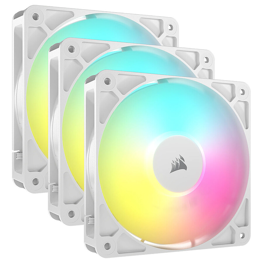 Ventilateur Boîtier Corsair RS120 ARGB Triple Pack - Blanc