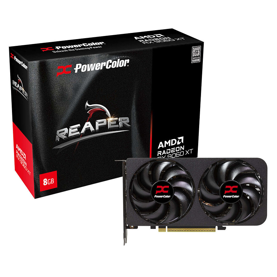 Carte graphique PowerColor Reaper AMD Radeon RX 9060 XT 8GB GDDR6