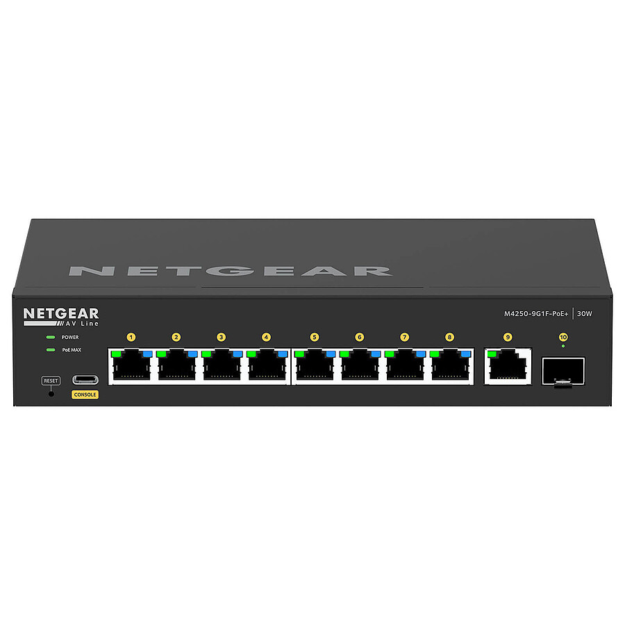 Switch et Commutateur Netgear M4250-9G1F-PoE+