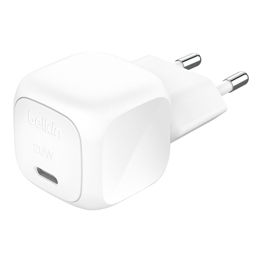 Chargeur Belkin Chargeur USB-C 20 W pour iPhone et Samsung - Blanc