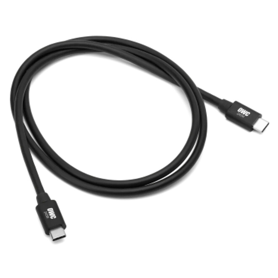 Câble USB OWC Câble Thunderbolt 5 (80 Gb/s) USB-C - M/M - 0.8 m - Noir