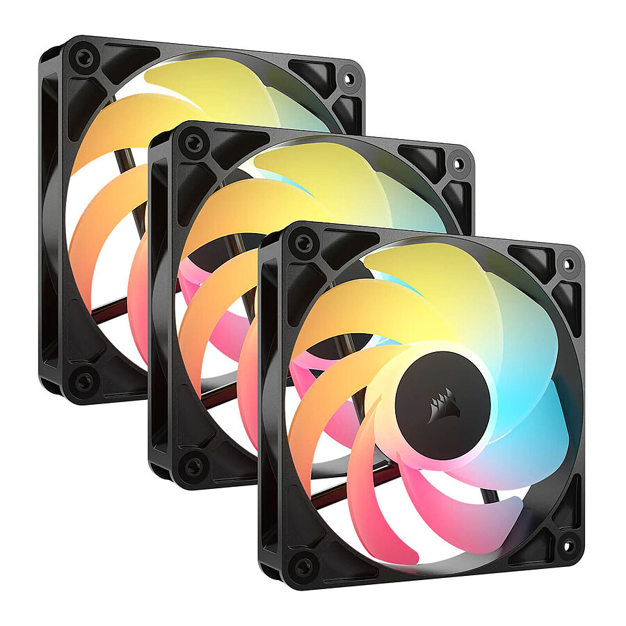 Ventilateur Boîtier Corsair RS120-R ARGB Triple Pack - Noir