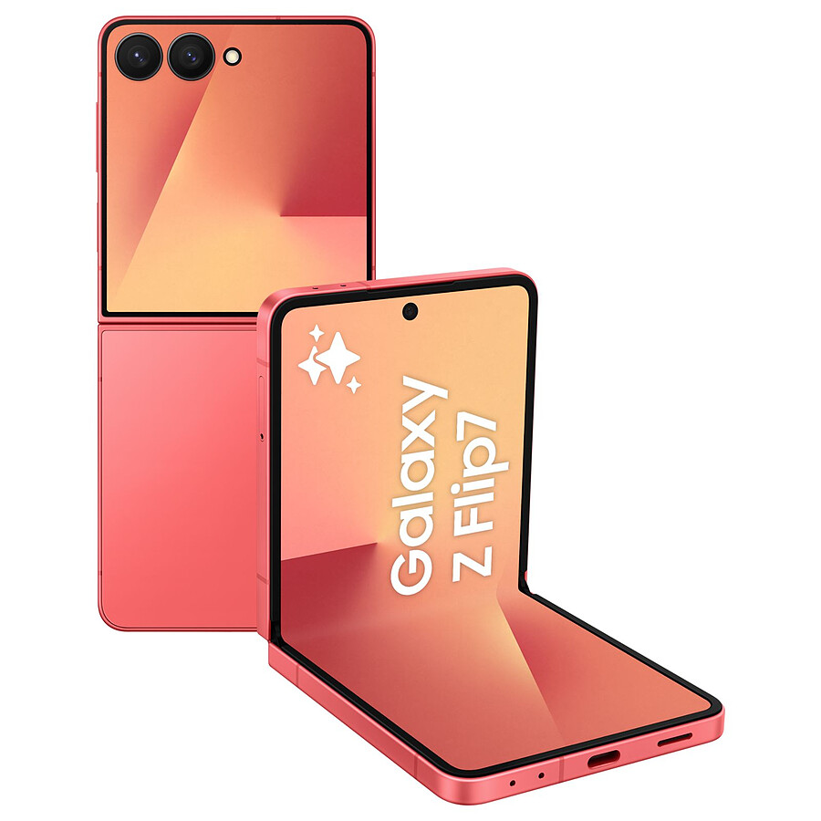 Smartphone reconditionné Samsung Galaxy Z Flip7 (Corail) - 512 Go - 12 Go  · Reconditionné