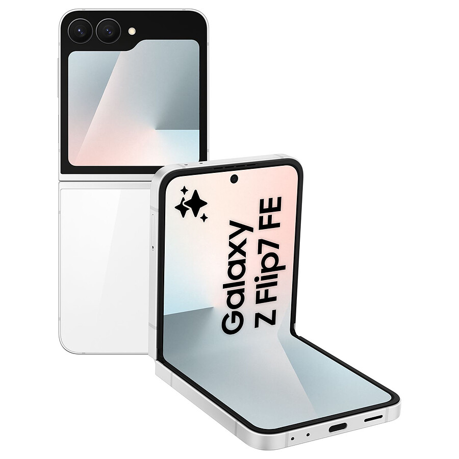 Smartphone Samsung Galaxy Z Flip7 FE (Blanc) - 128 Go - 8 Go 