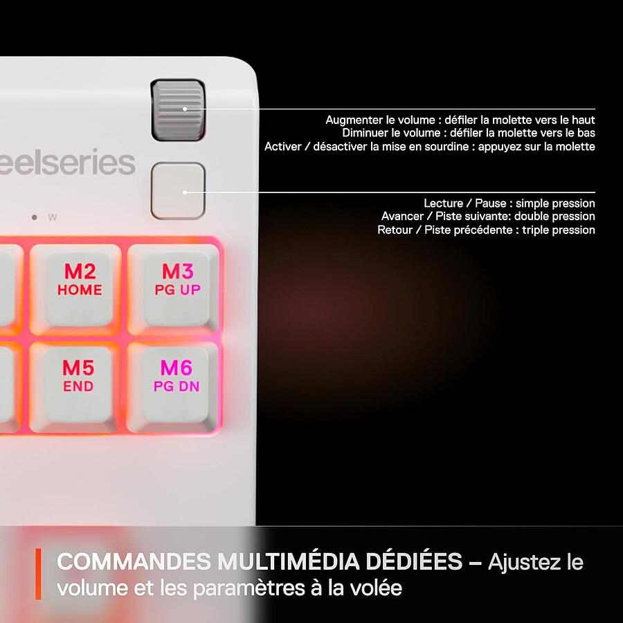 Ensemble clavier et souris Steelseries Clavier APEX 3 FR