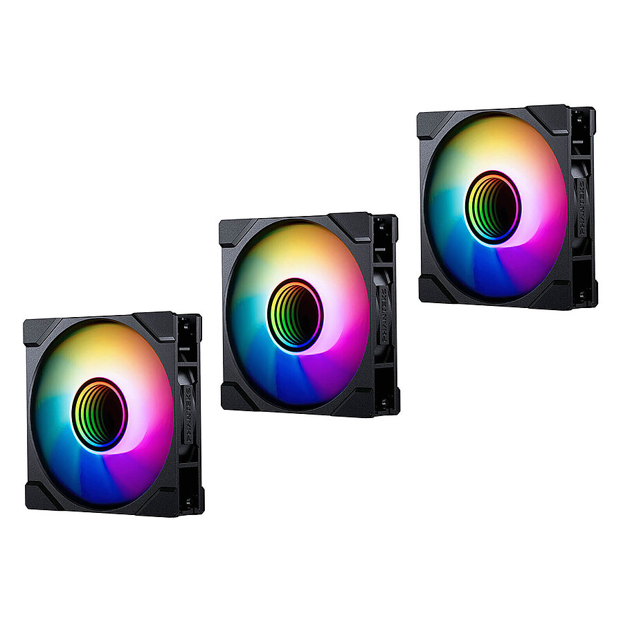 Ventilateur Boîtier Phanteks M25G2-120 D-RGB Reverse - Noir x3