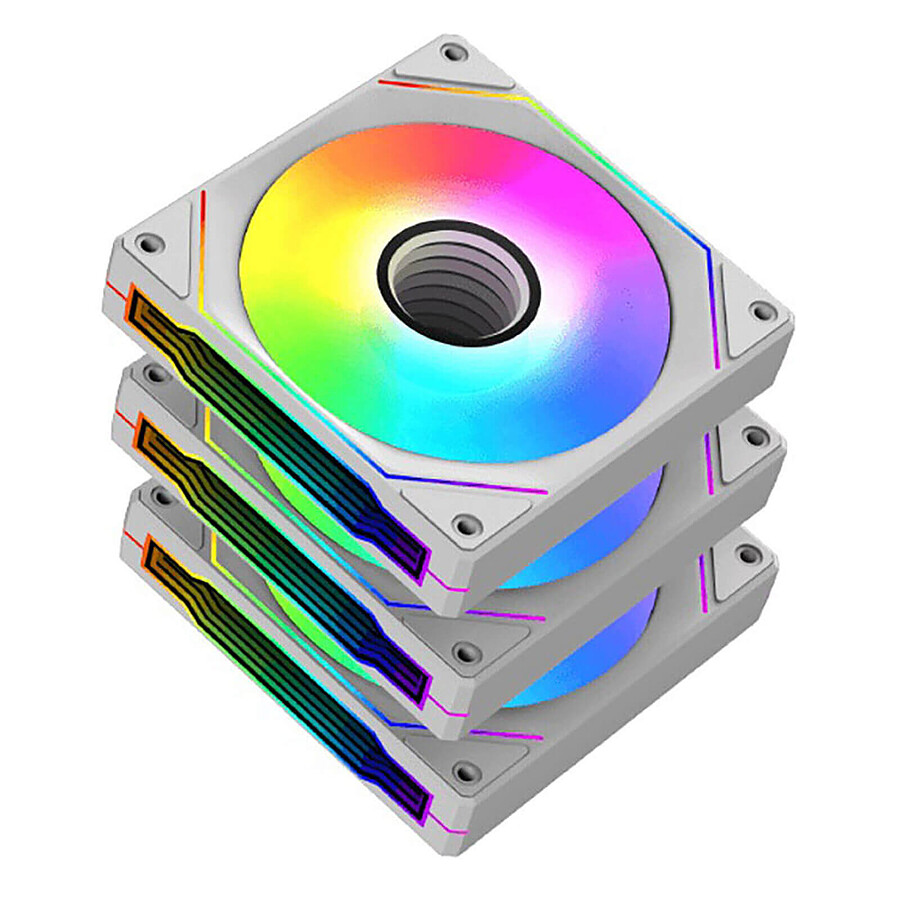 Ventilateur Boîtier Xigmatek Infini G20A - Blanc - Pack de 3 + Contrôleur et télécommande