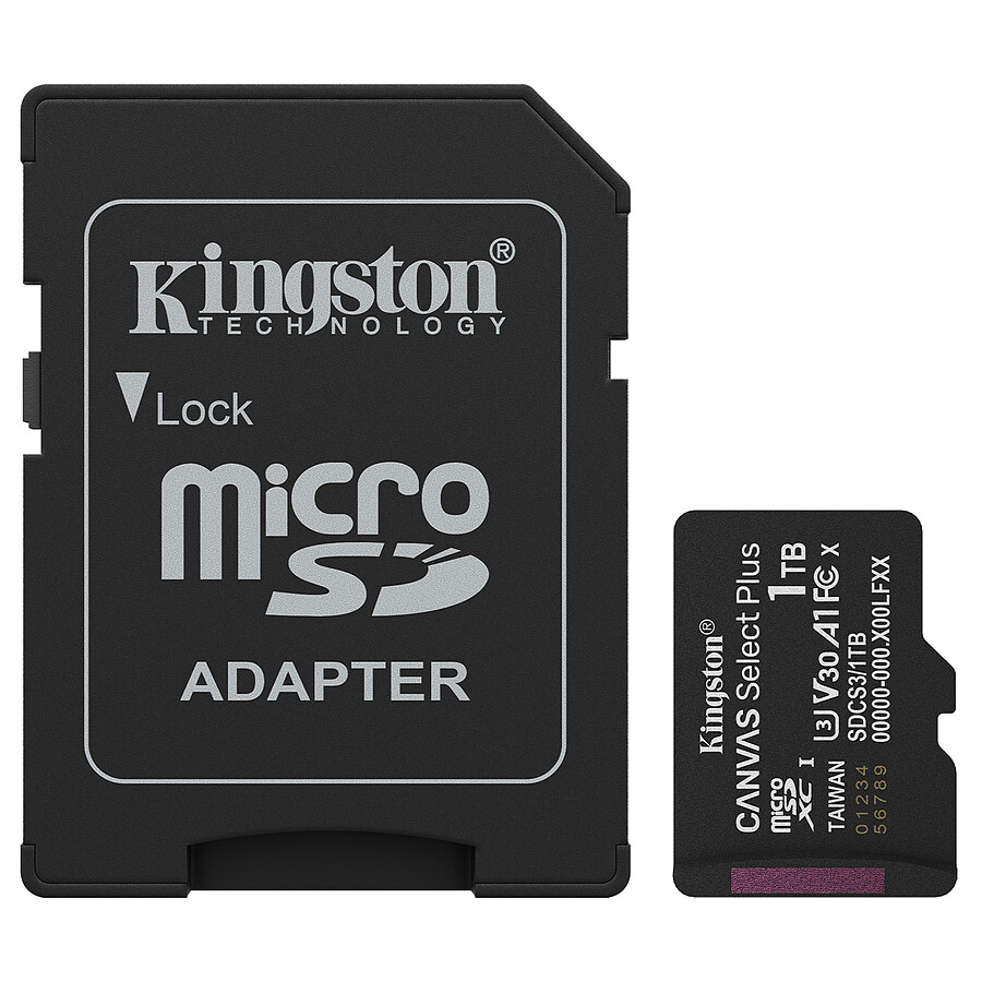 Carte micro SD Kingston Canvas Select Plus SDCS3/1TB