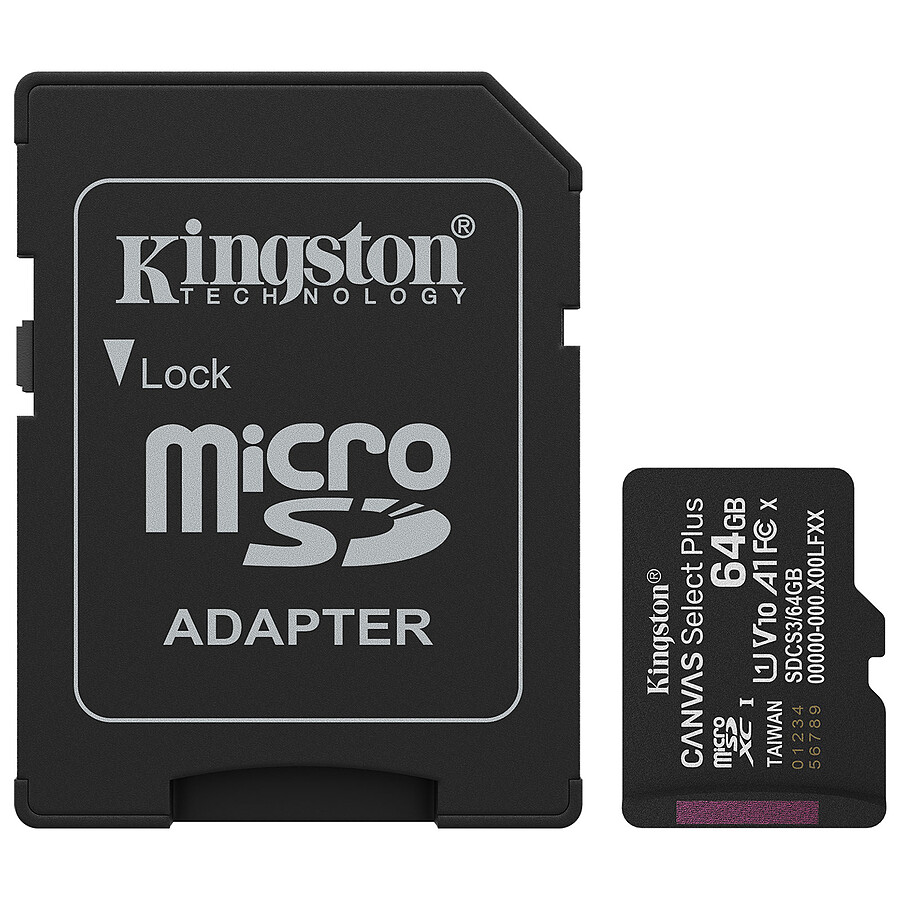 Carte mémoire Kingston Canvas Select Plus SDCS3/64GB