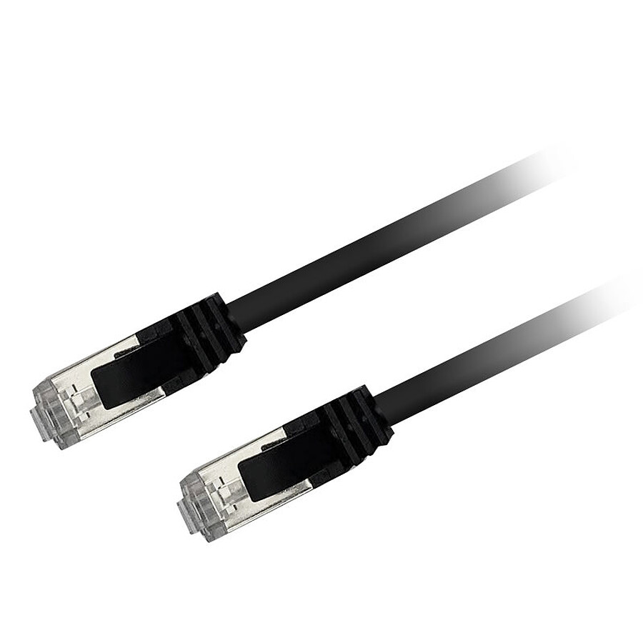 Câble RJ45 Textorm Câble RJ45 CAT 6 F/UTP - mâle/mâle - 0.5 m - Noir