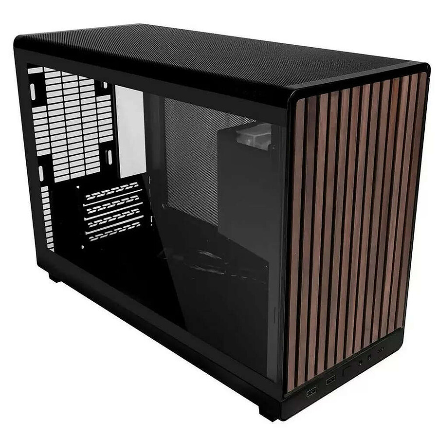 Boîtier PC Lian Li A3-mATX Glass (Noir/Bois Foncé)