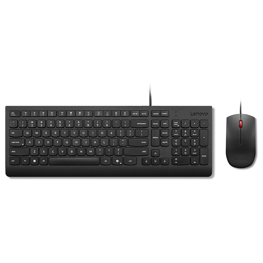 Clavier souris bureautique Lenovo Essential Wired Combo avec touche Copilot