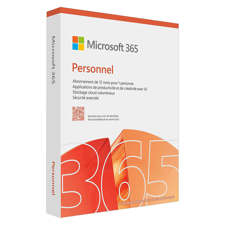 Logiciel bureautique Microsoft 365 Personnel (Zone Euro - Français)